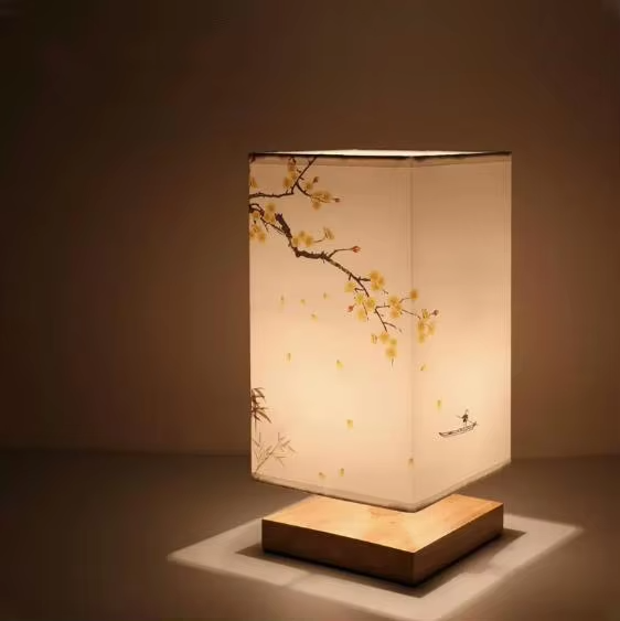 Kaze | Lampe de Table Zen Design Japonais Bois E27 Luminaire Design d'Intérieur