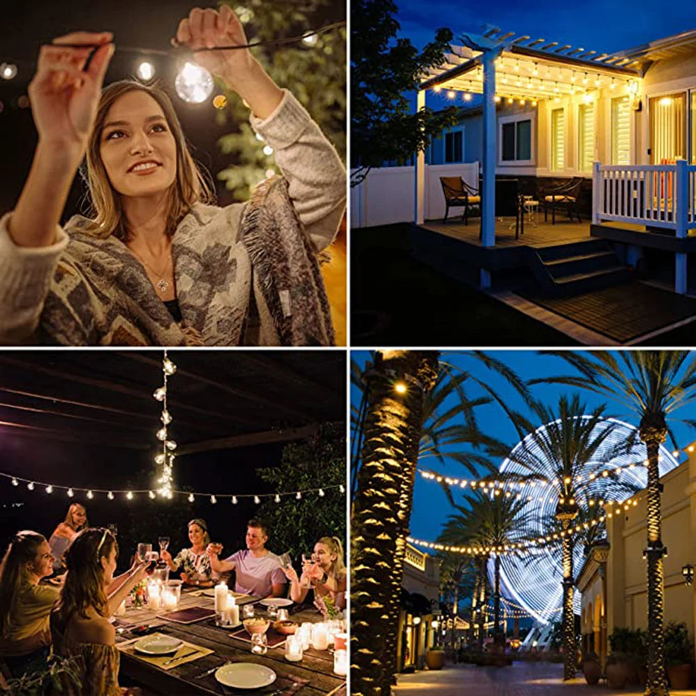Lura | Guirlande Lumineuse Extérieure Style Guinguette IP45 Design Moderne