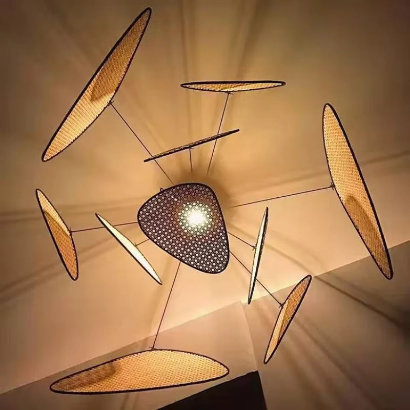 Oona | Suspension Design Mobile en Rotin Canné Style Organique