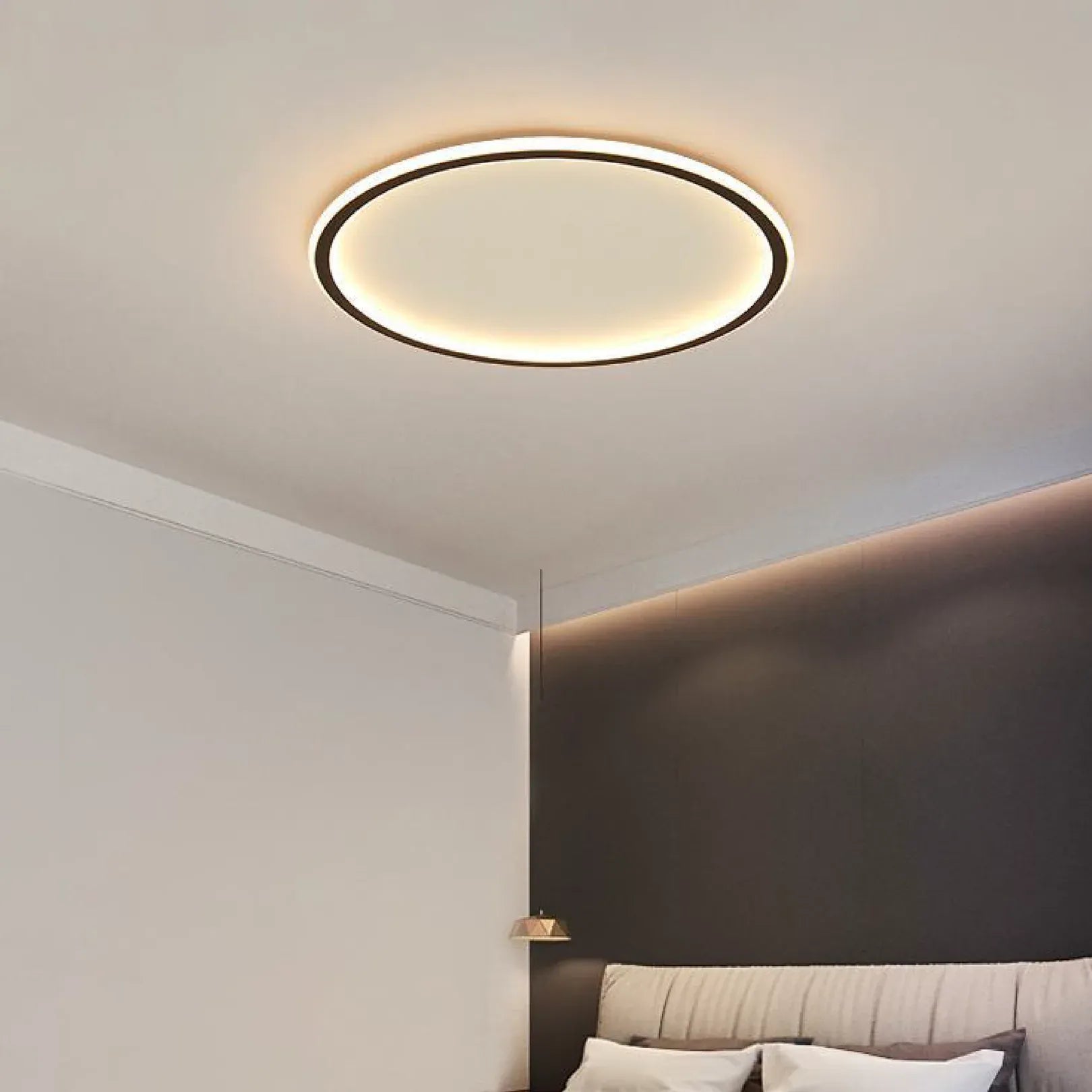 Aura | Plafonnier LED Design Minimaliste Dimmable avec Télécommande