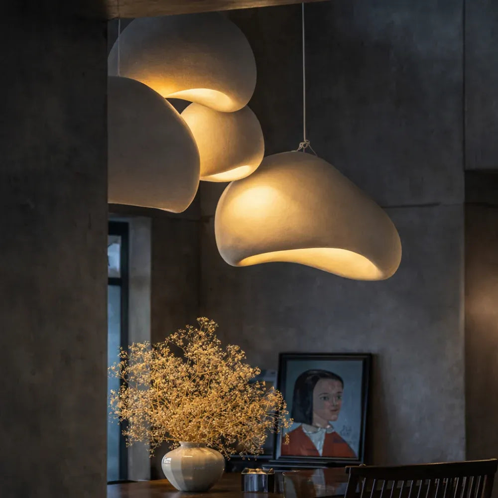 Oria | Suspension Design Organique Texture Pierre Salon Design Moderne