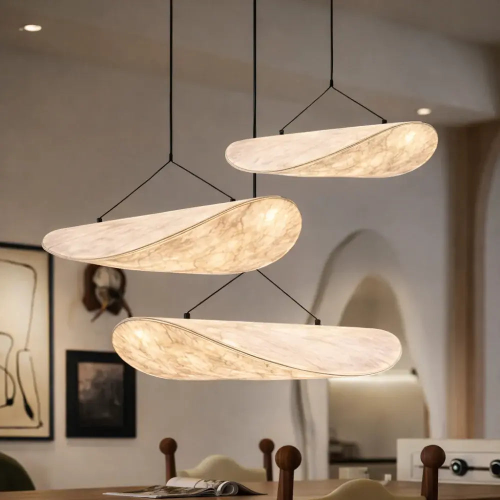 Solis | Suspension Design Nuage en Soie LED avec Hauteur Ajustable