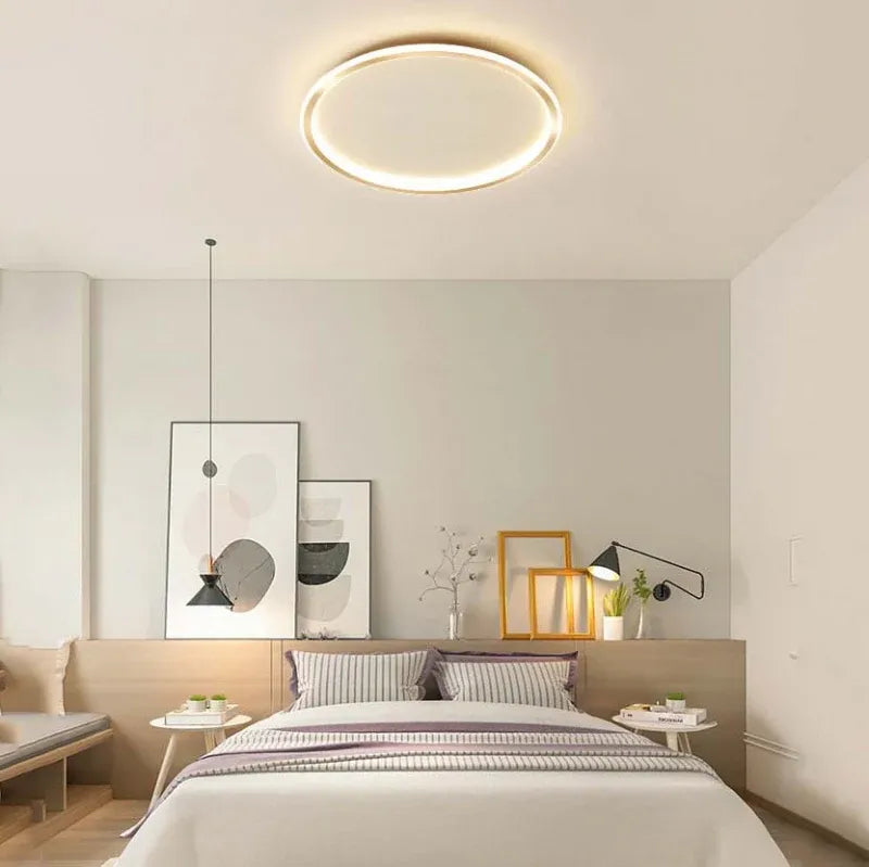 Aura | Plafonnier LED Design Minimaliste Dimmable avec Télécommande