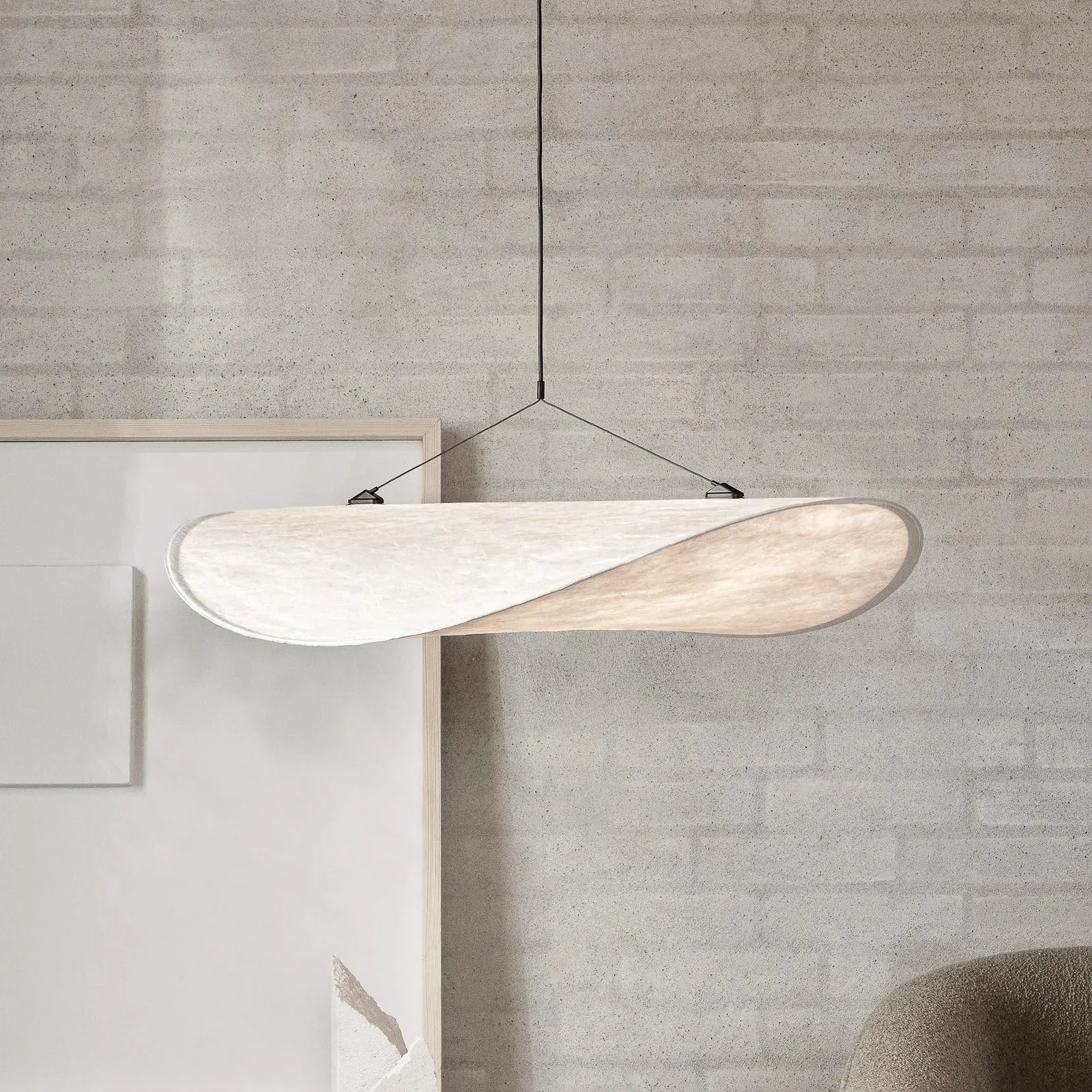 Solis | Suspension Design Nuage en Soie LED avec Hauteur Ajustable