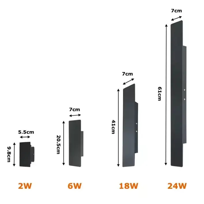 Auria | Applique Murale LED Extérieur Design Moderne IP65 Aluminium
