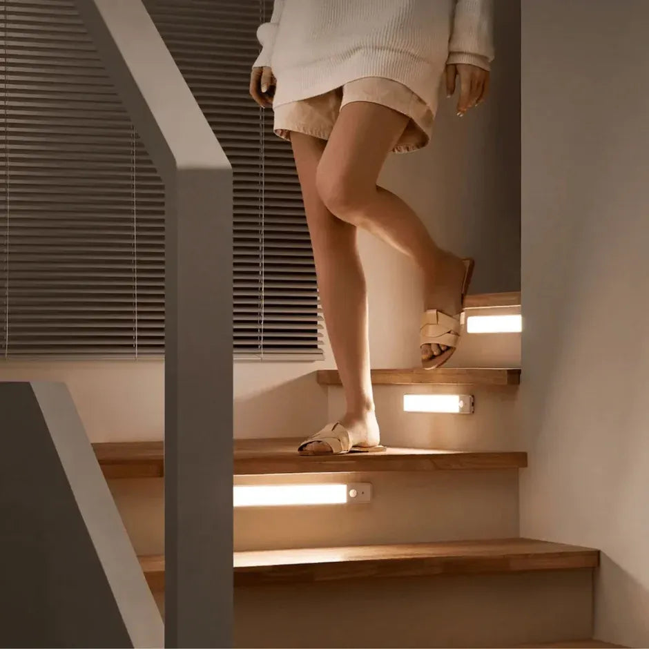 Lumina | Réglette LED Rechargeable Sans Fil Aluminium avec Capteur de Mouvement