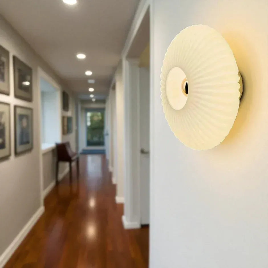 Milos | Applique Murale Verre Strié Design Moderne Scandinave E27