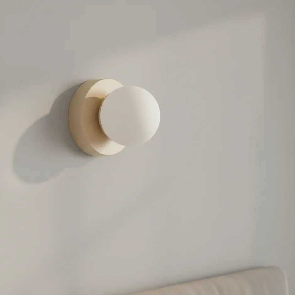 Salis | Applique Murale Design Moderne Laiton Verre Dépoli G9