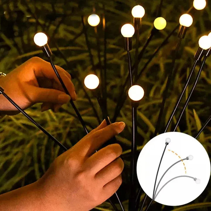 Luci | Lampe Solaire de Jardin 10 LED Design Luciole IP44 Extérieur