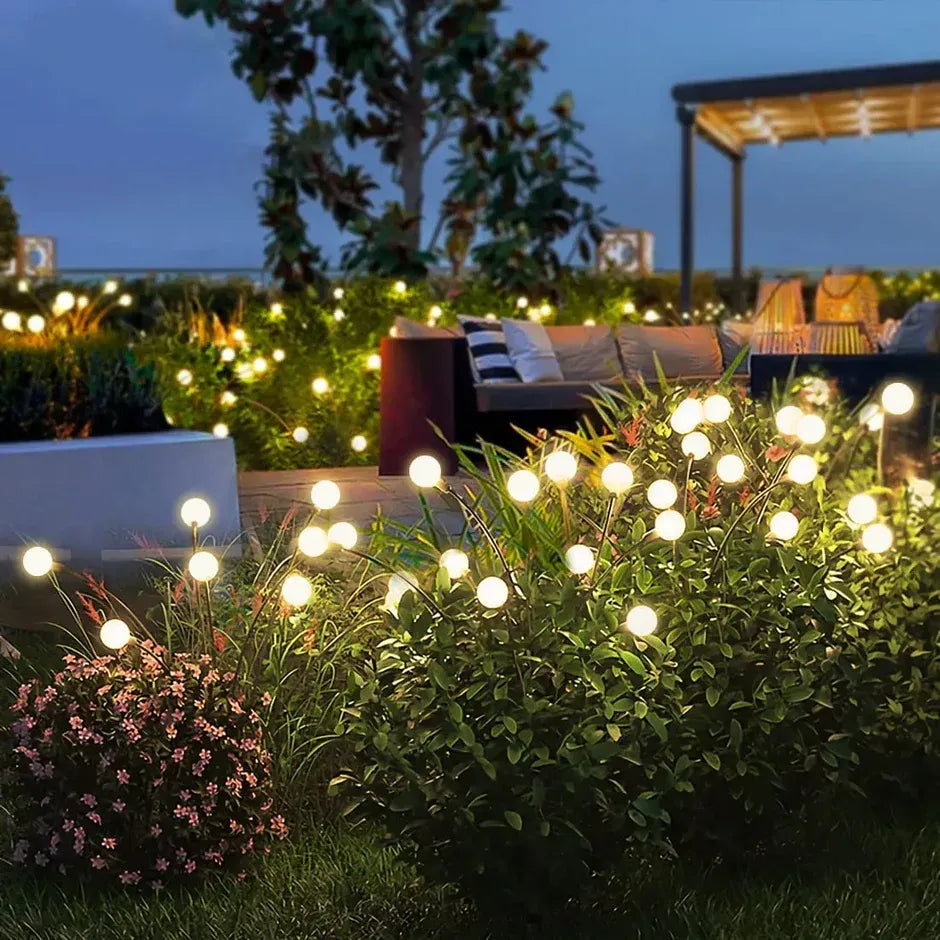 Luci | Lampe Solaire de Jardin 10 LED Design Luciole IP44 Extérieur