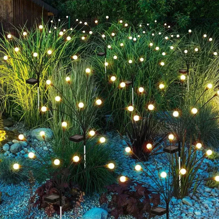 Luci | Lampe Solaire de Jardin 10 LED Design Luciole IP44 Extérieur