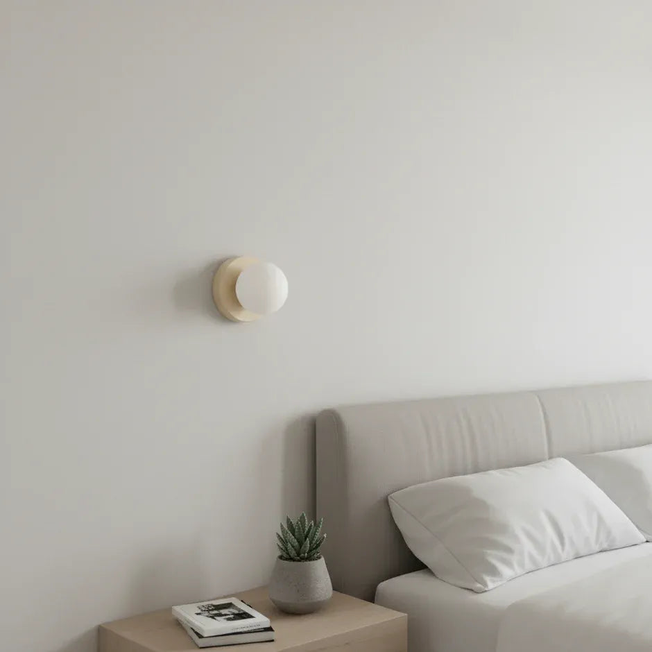 Salis | Applique Murale Design Moderne Laiton Verre Dépoli G9