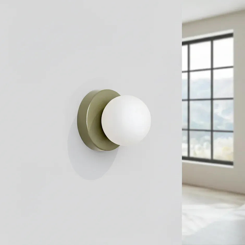 Salis | Applique Murale Design Moderne Laiton Verre Dépoli G9