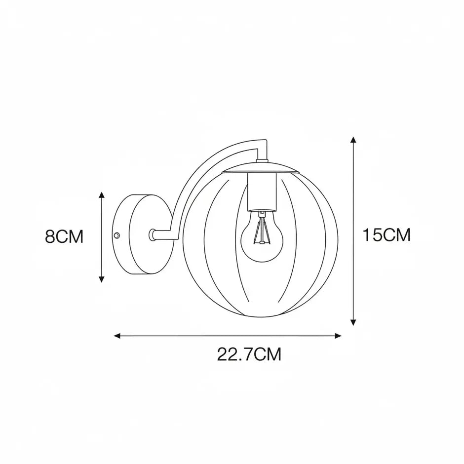 Kyoto | Applique Murale Laiton Verre Strié Design Moderne