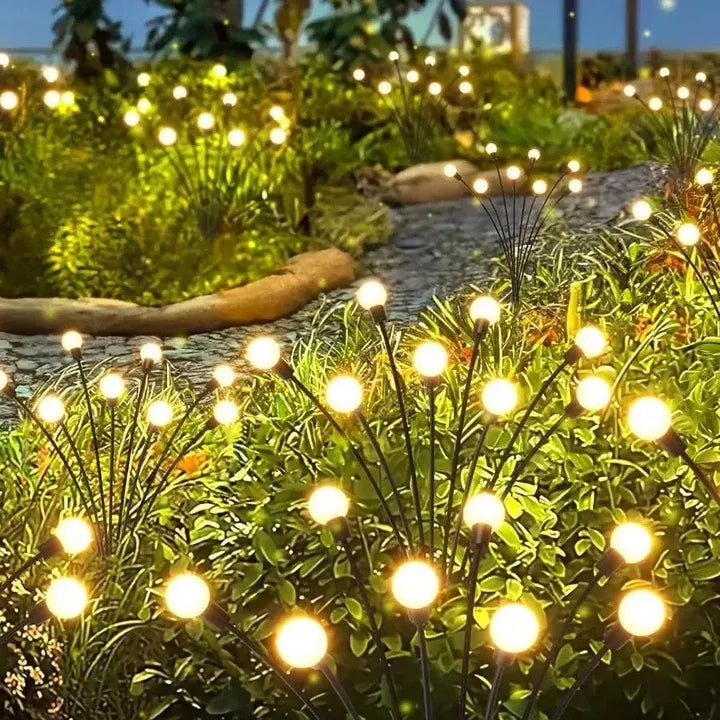Luci | Lampe Solaire de Jardin 10 LED Design Luciole IP44 Extérieur
