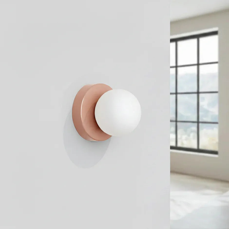 Salis | Applique Murale Design Moderne Laiton Verre Dépoli G9