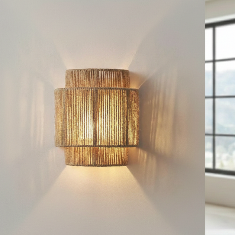 Applique Murale en Corde de Rotin 0