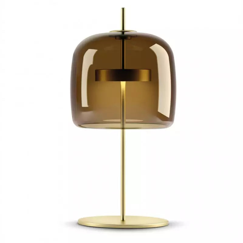 Lira | Lampe de Table Design Moderne en Laiton et Verre LED