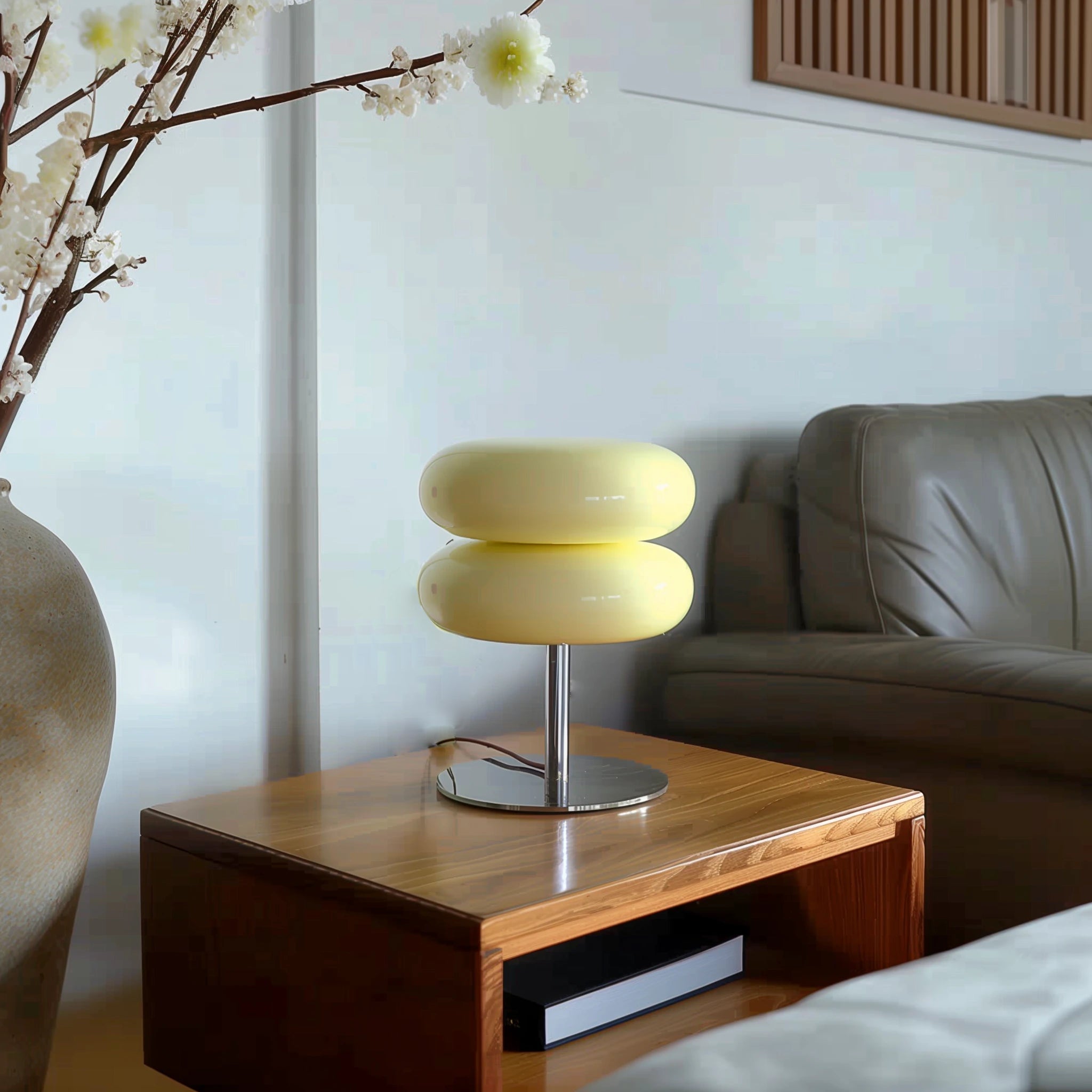 Aion | Lampe de Table Champignon Design en Verre soufflé LED USB