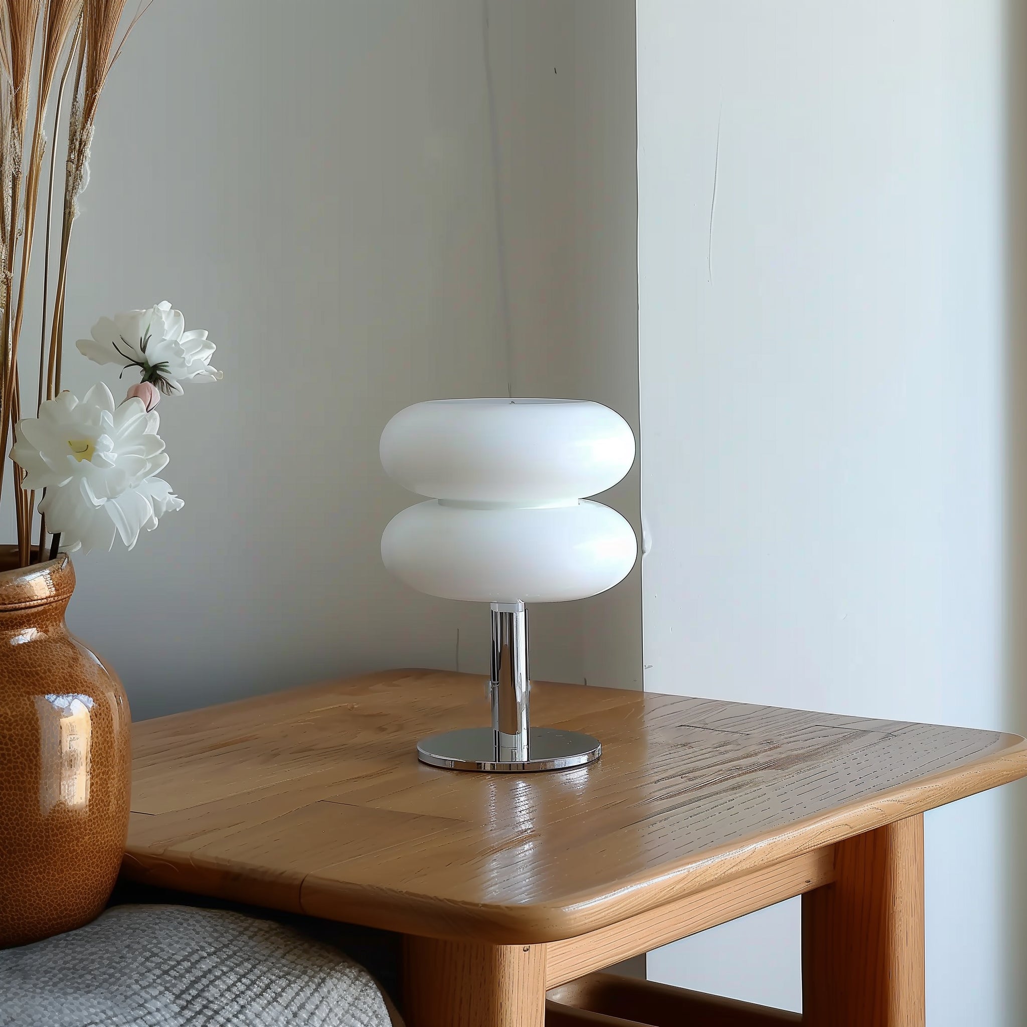 Aion | Lampe de Table Champignon Design en Verre soufflé LED USB