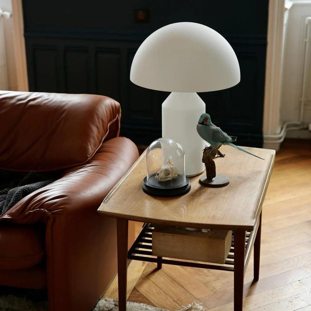 Aurelia | Lampe de Table Champignon Design en Laiton Brossé