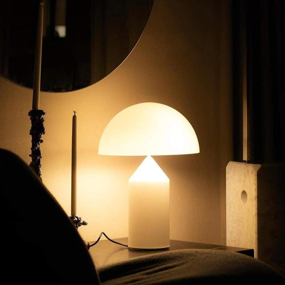 Aurelia | Lampe de Table Champignon Design en Laiton Brossé