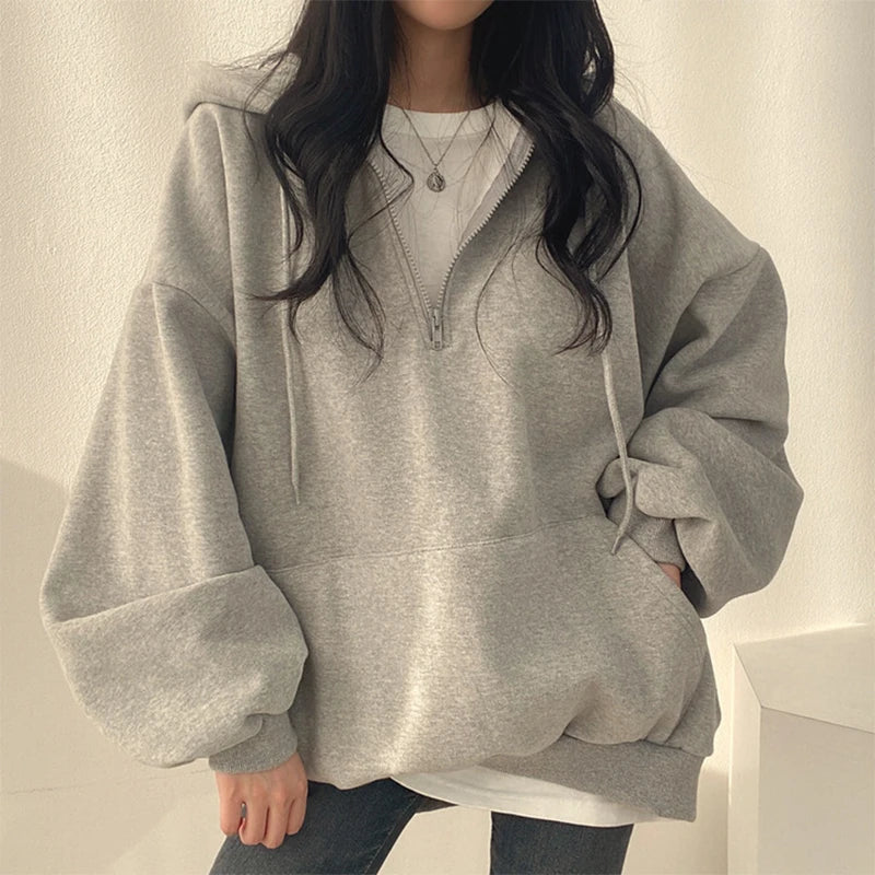 LOUISE | Hoodie Oversize Zippé