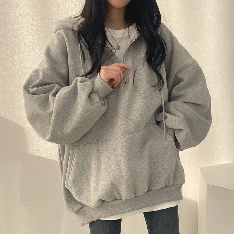 LOUISE | Hoodie Oversize Zippé