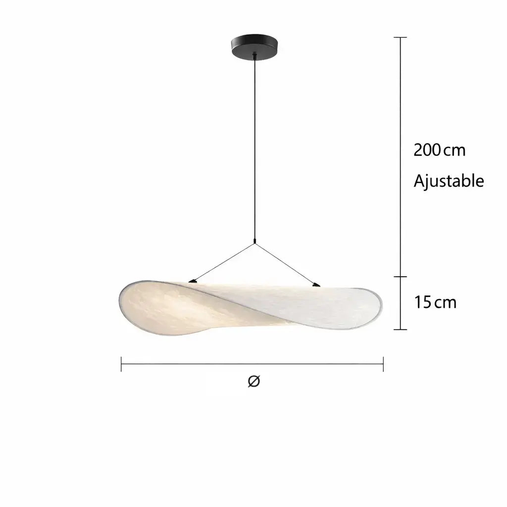 Solis | Suspension Design Nuage en Soie LED avec Hauteur Ajustable