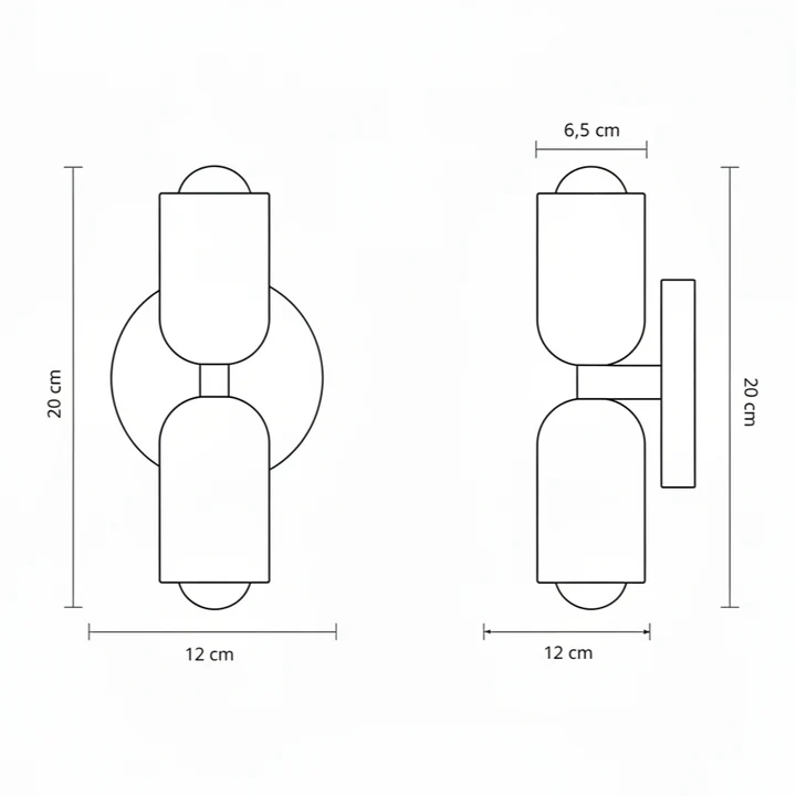 Nyla | Applique Murale Design Moderne Double Diffusion