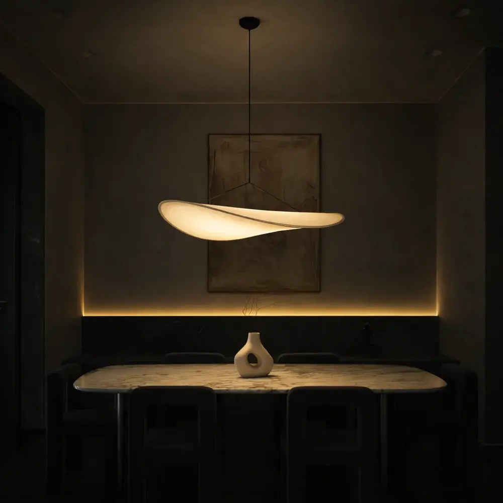 Solis | Suspension Design Nuage en Soie LED avec Hauteur Ajustable