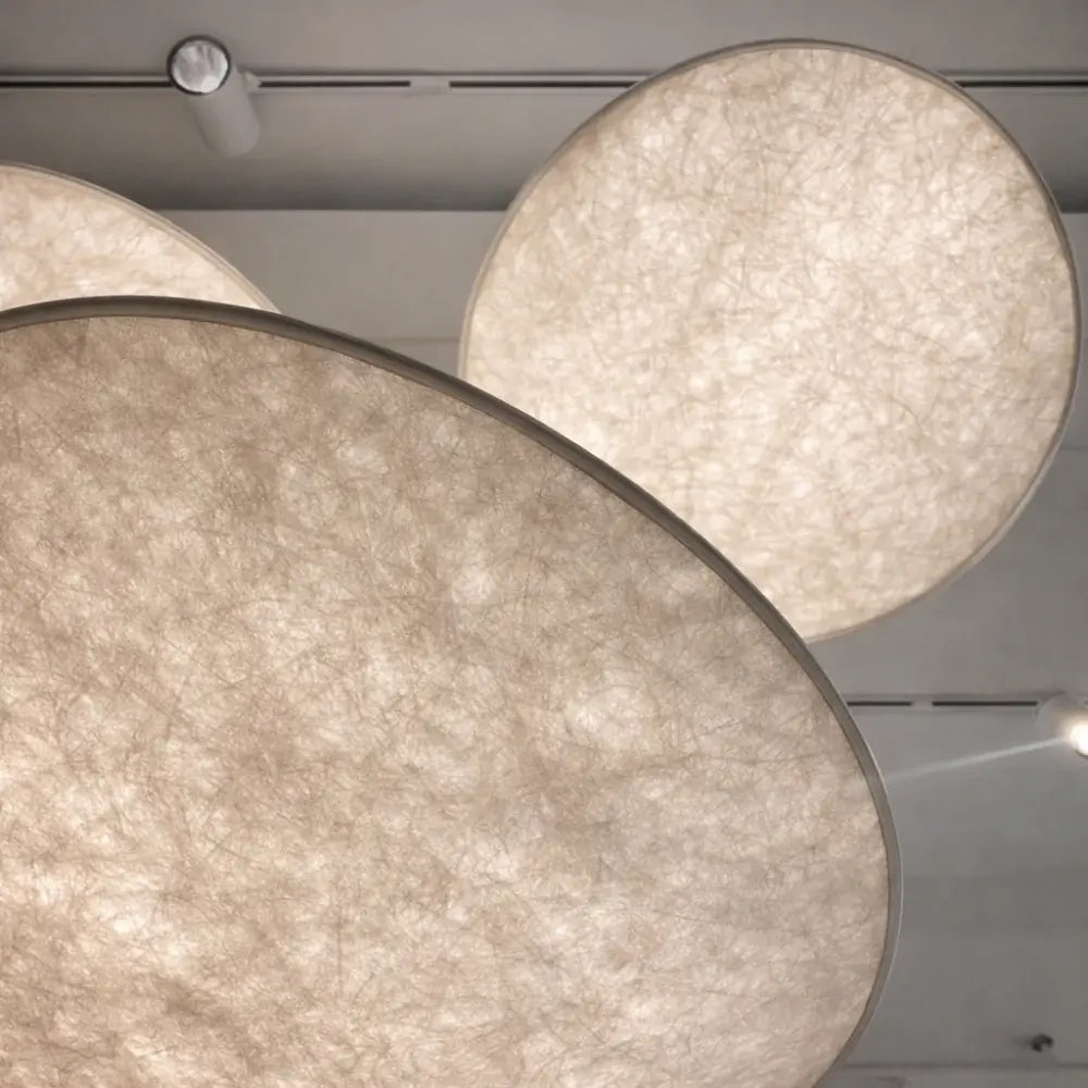 Solis | Suspension Design Nuage en Soie LED avec Hauteur Ajustable