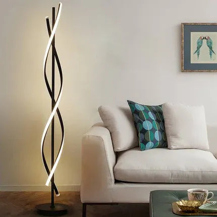 Helix | Lampadaire Design LED Spirale Salon Moderne Variable avec Télécommande