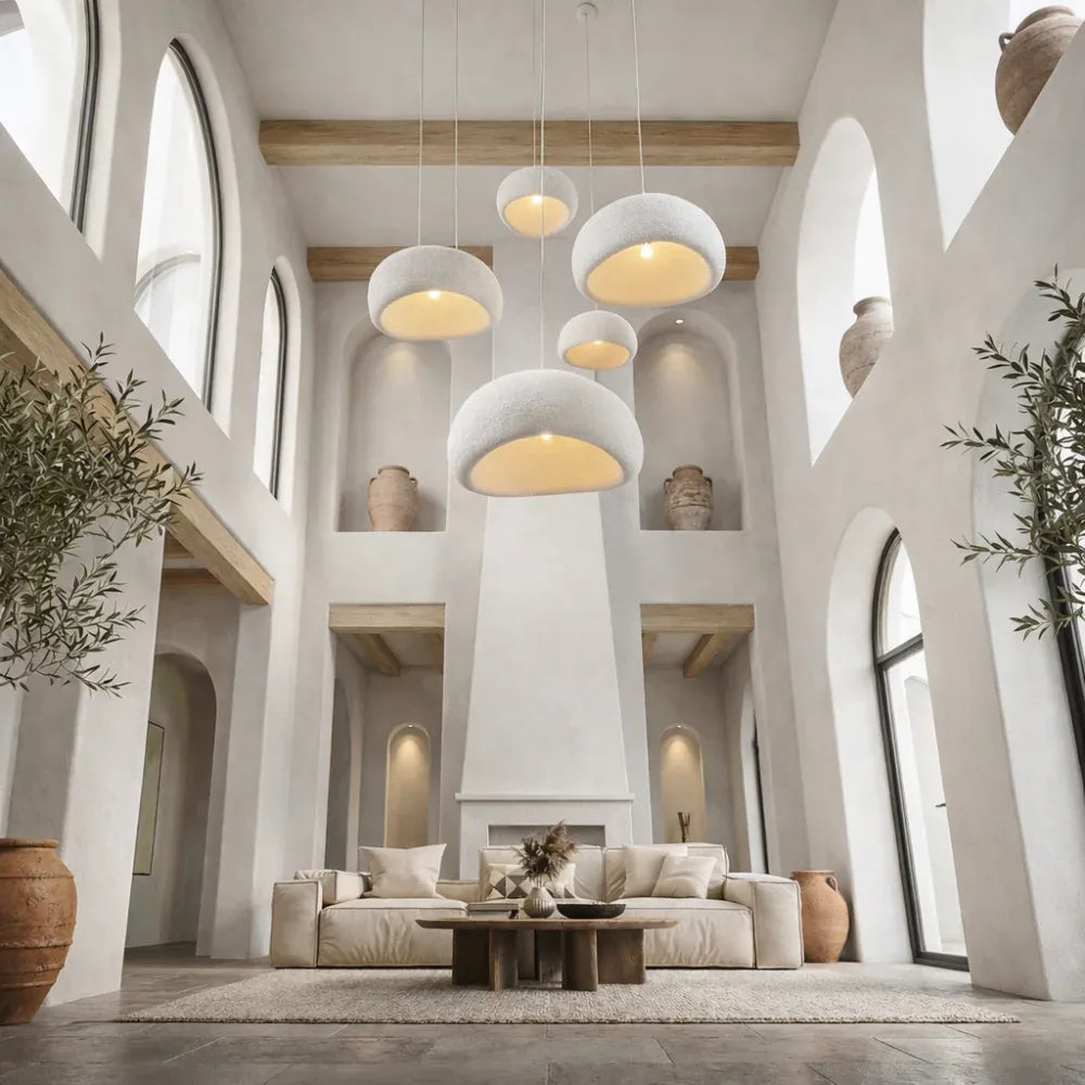 Oria | Suspension Design Organique Texture Pierre Salon Design Moderne