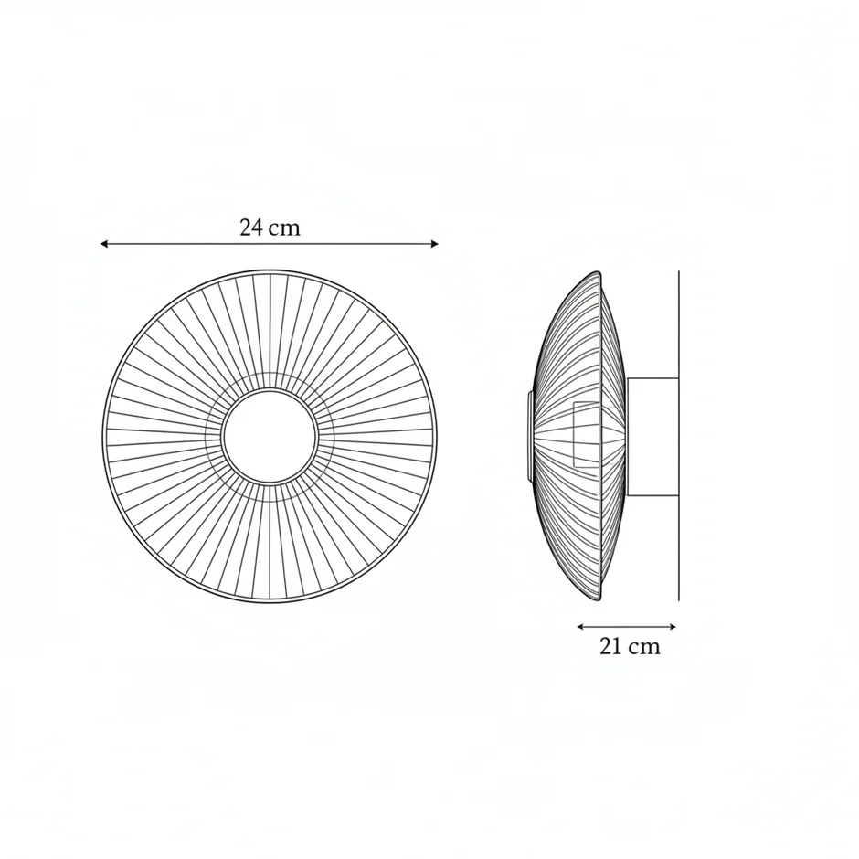 Milos | Applique Murale Verre Strié Design Moderne Scandinave E27