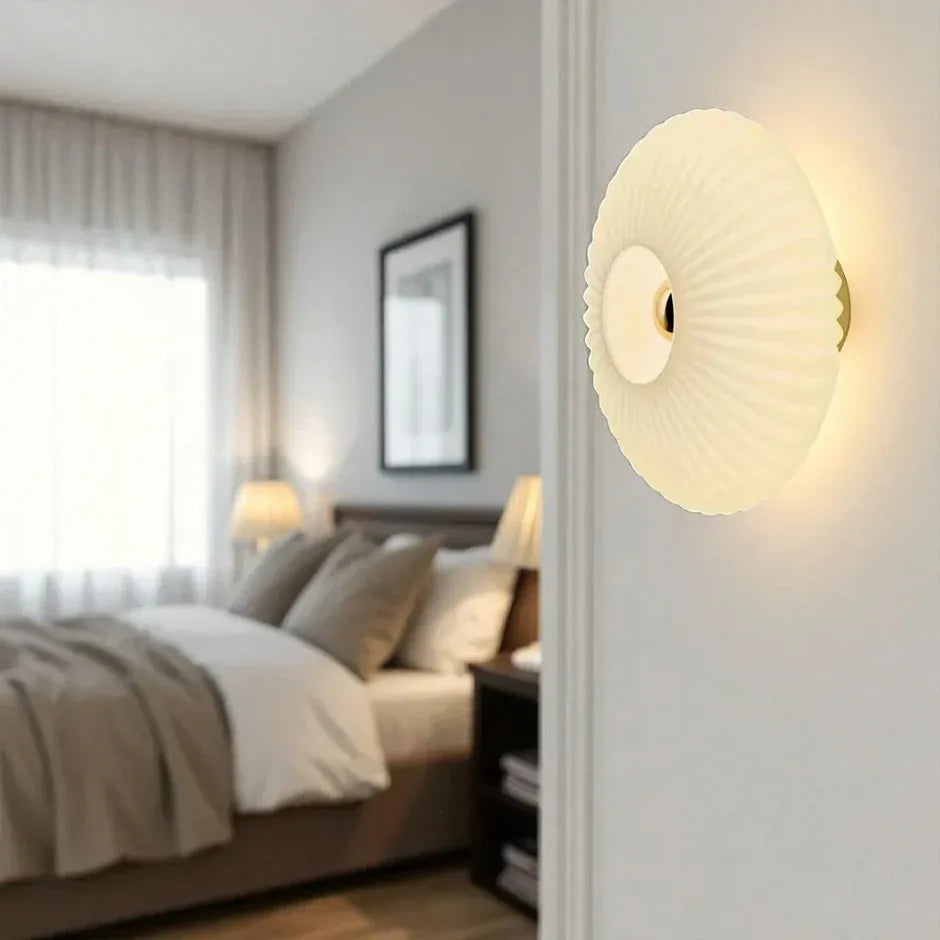 Milos | Applique Murale Verre Strié Design Moderne Scandinave E27