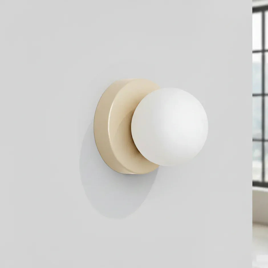 Salis | Applique Murale Design Moderne Laiton Verre Dépoli G9