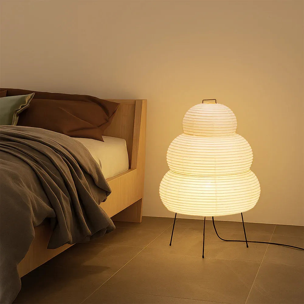 Ekari | Lampe à Poser Design en Papier de Riz Japonais 60cm E27