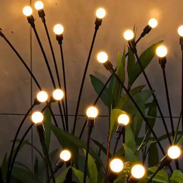 Luci | Lampe Solaire de Jardin 10 LED Design Luciole IP44 Extérieur